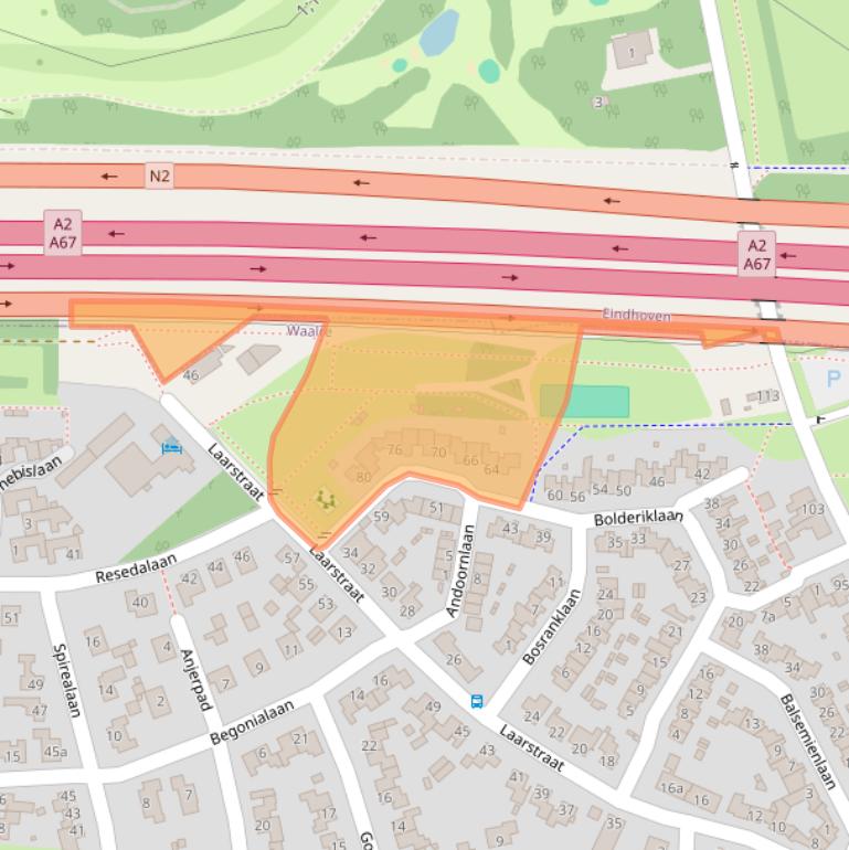 Kaart van postcodegebied 5582AZ.