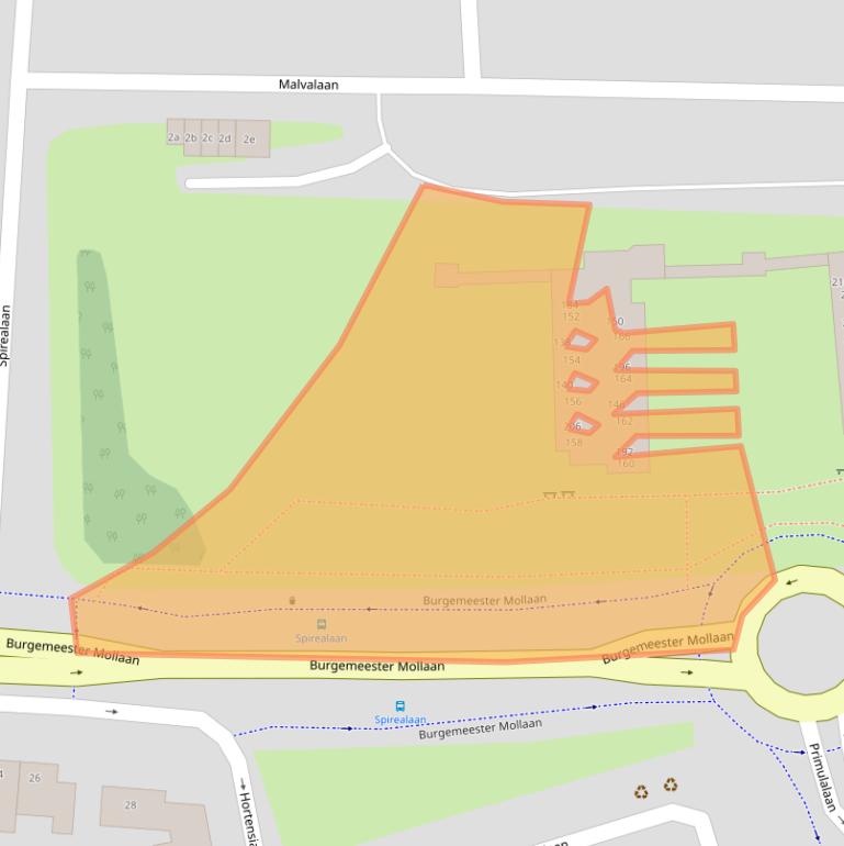 Kaart van postcodegebied 5582BE.