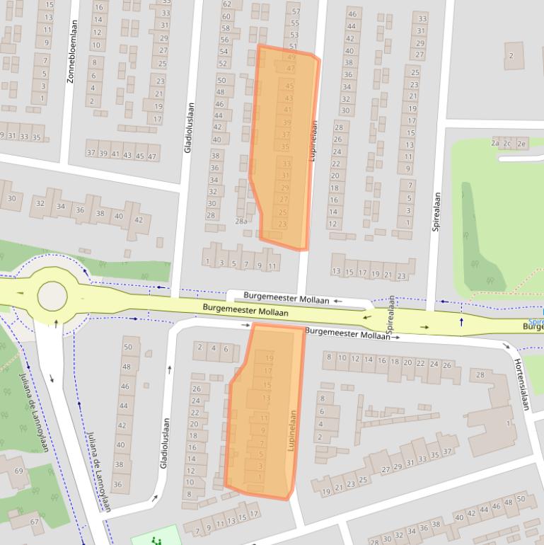Kaart van postcodegebied 5582CG.