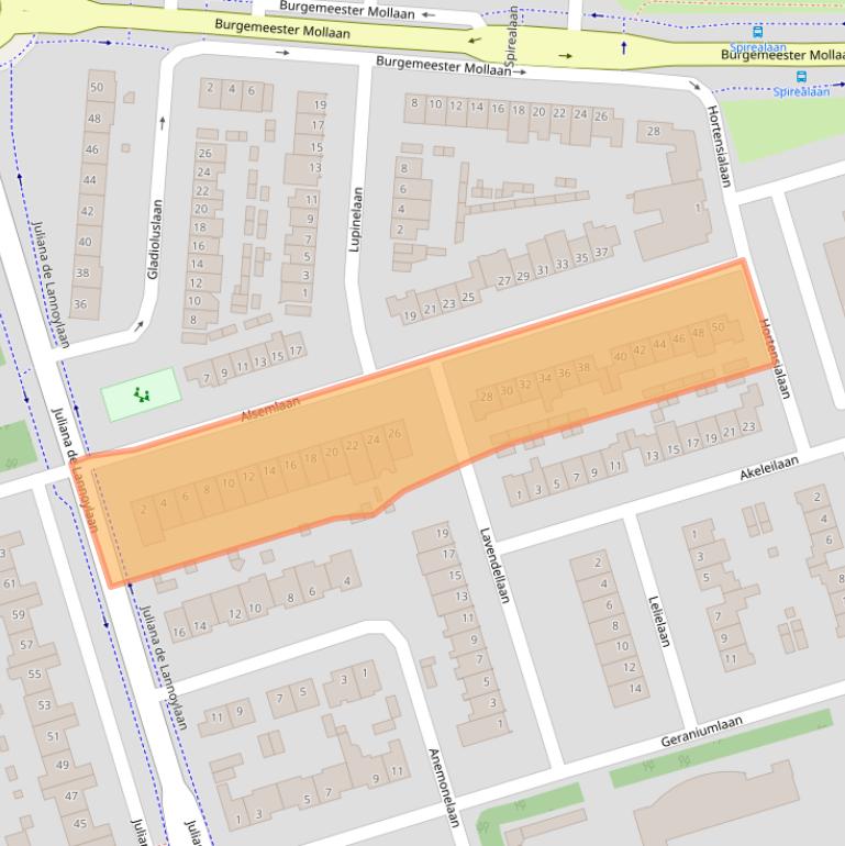 Kaart van postcodegebied 5582CN.