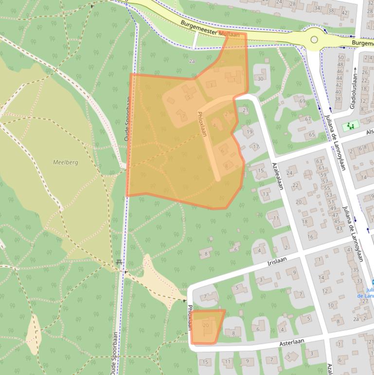 Kaart van postcodegebied 5582EG.