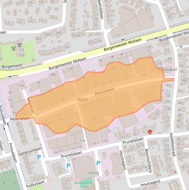 Kaart van postcodegebied 5582HA.