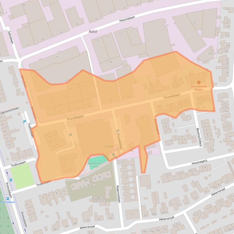 Kaart van postcodegebied 5582HB.