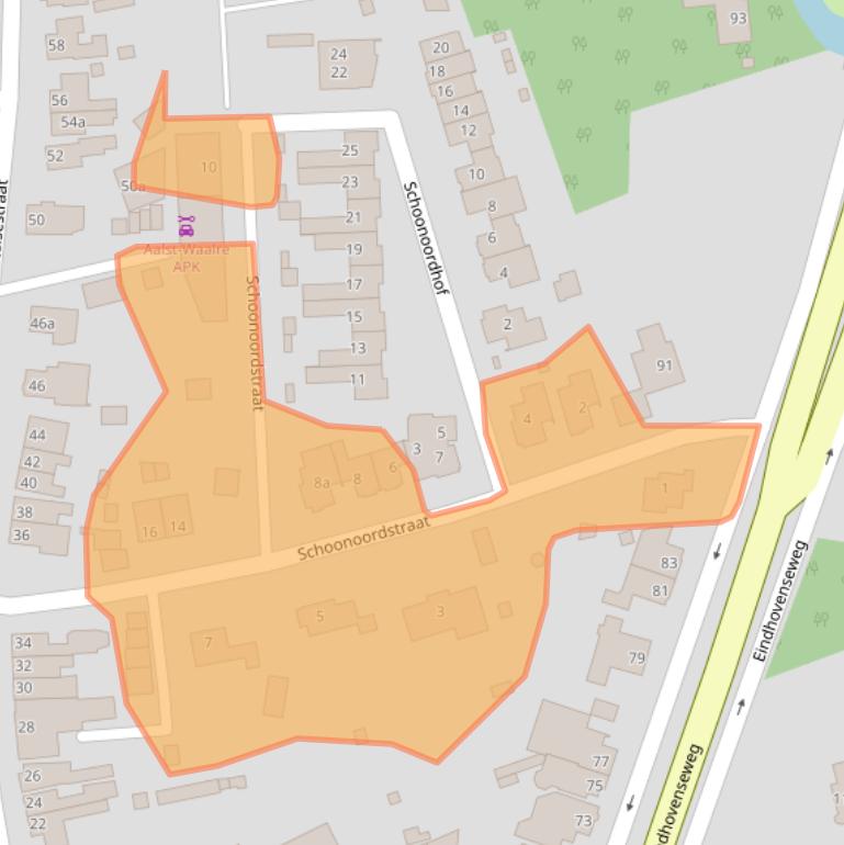 Kaart van postcodegebied 5582HM.