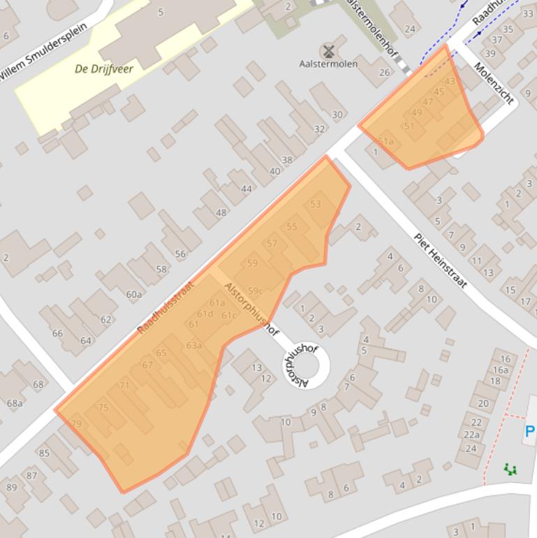 Kaart van postcodegebied 5582JB.