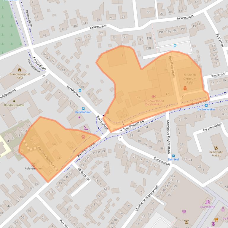Kaart van postcodegebied 5582JD.