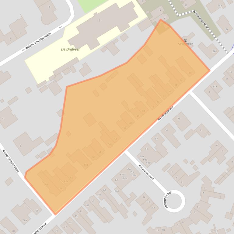 Kaart van postcodegebied 5582JE.