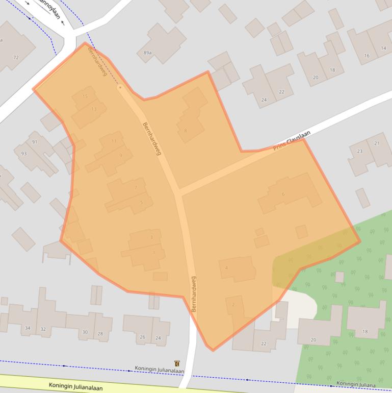 Kaart van postcodegebied 5582JS.