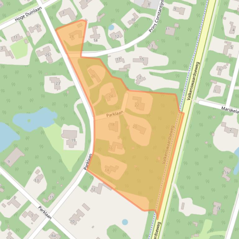 Kaart van postcodegebied 5582KL.