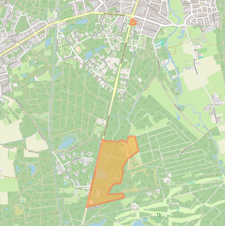 Kaart van postcodegebied 5582VA.