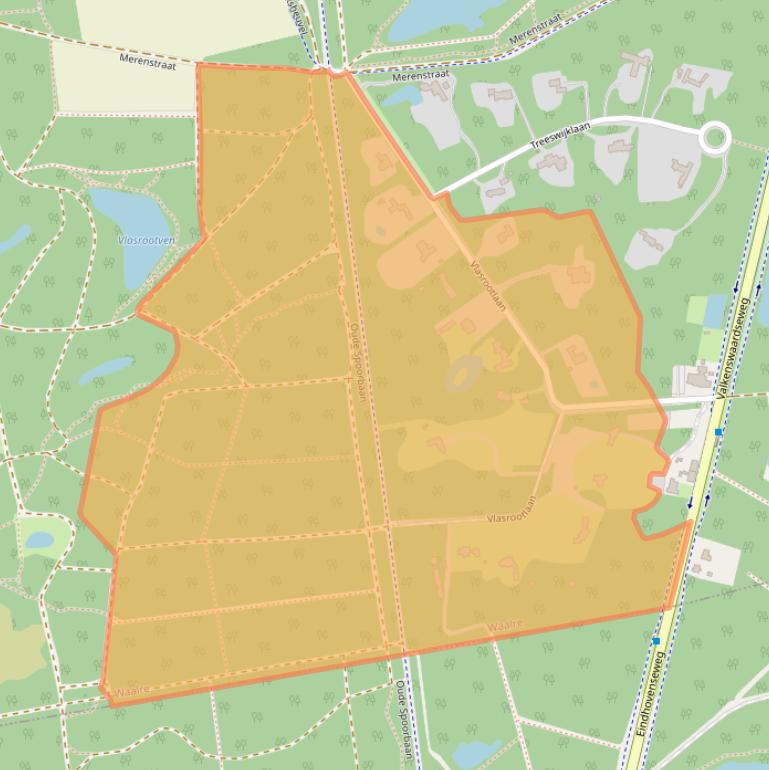 Kaart van postcodegebied 5582VC.