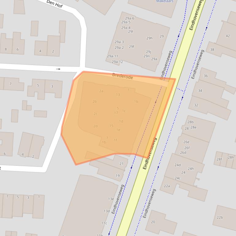 Kaart van postcodegebied 5582ZE.