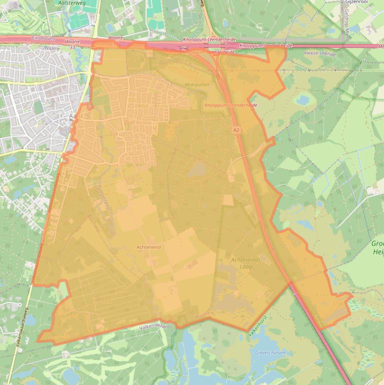 Kaart van postcodegebied 5583.