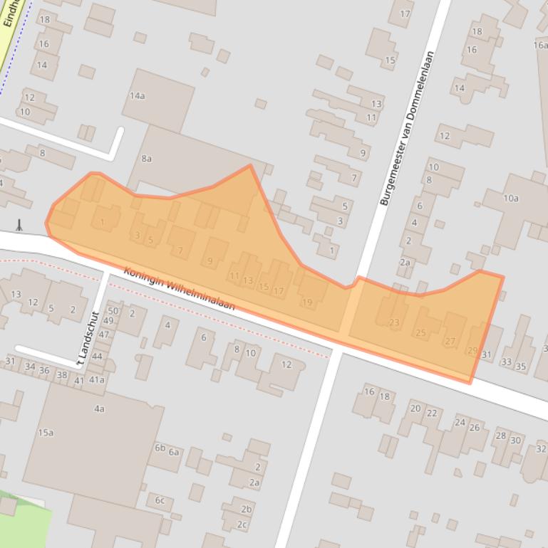 Kaart van postcodegebied 5583AK.