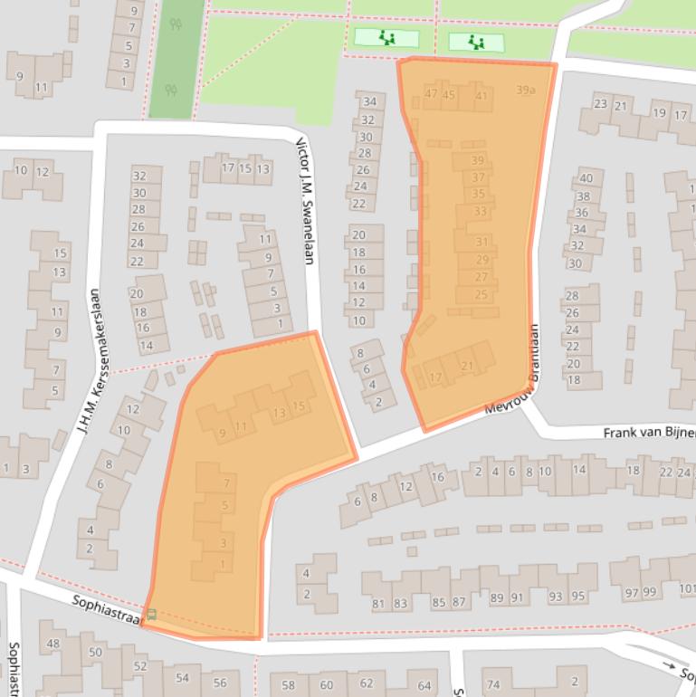 Kaart van postcodegebied 5583EA.