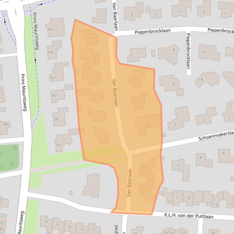 Kaart van postcodegebied 5583GD.