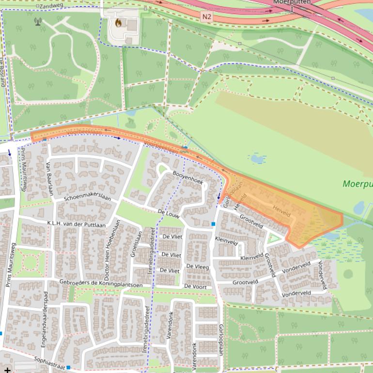 Kaart van postcodegebied 5583GG.