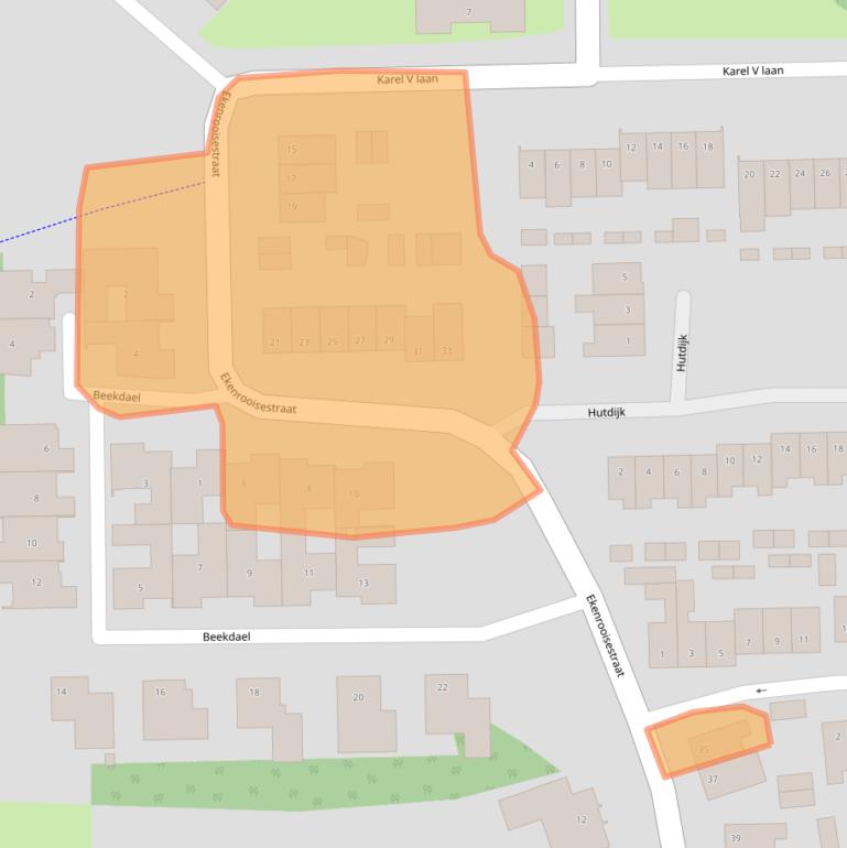 Kaart van postcodegebied 5583TA.