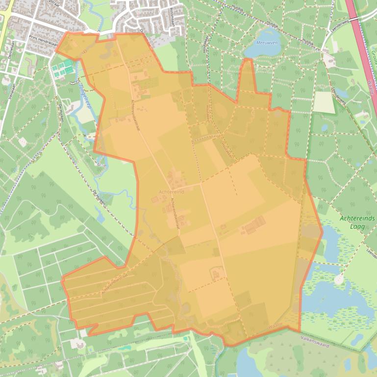 Kaart van postcodegebied 5583TB.