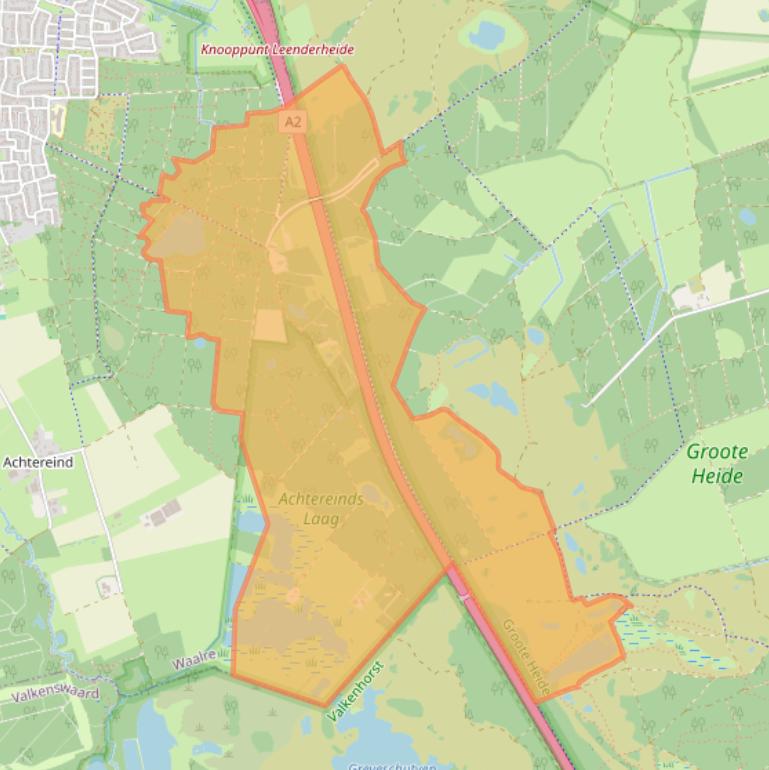 Kaart van postcodegebied 5583TC.