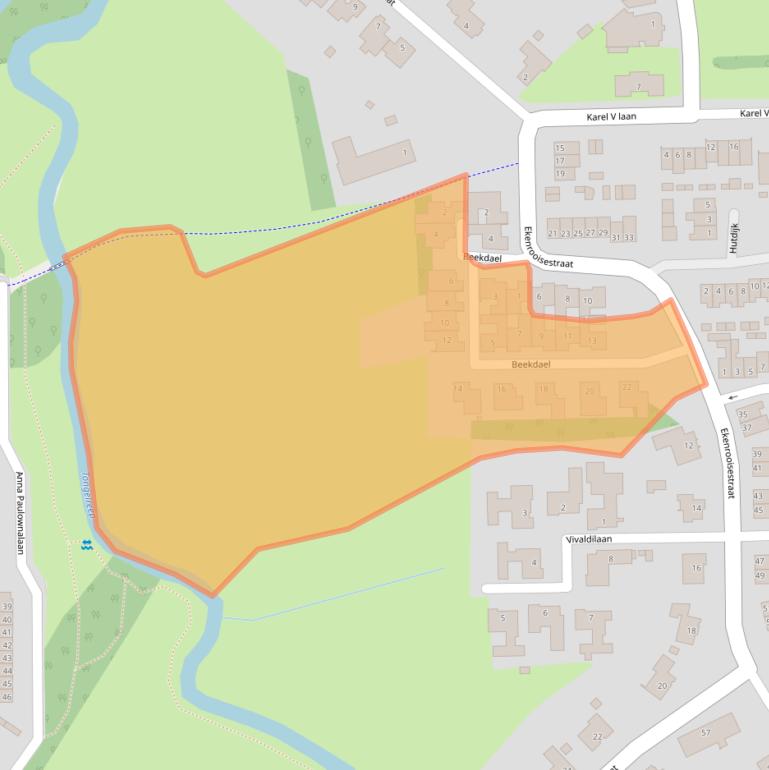Kaart van postcodegebied 5583TK.