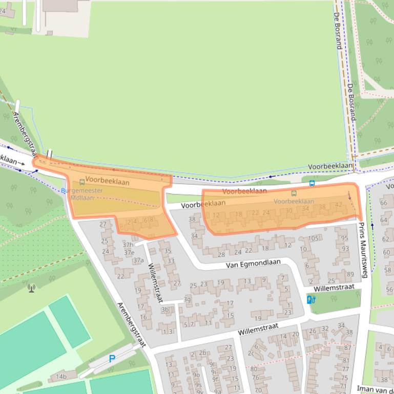 Kaart van postcodegebied 5583VC.