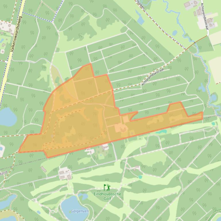 Kaart van postcodegebied 5583WB.