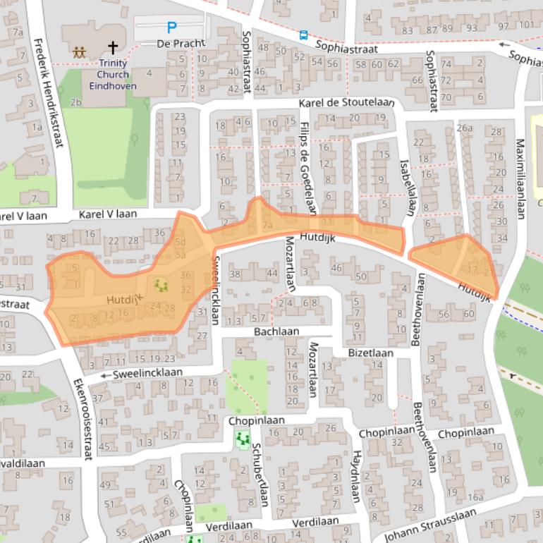Kaart van postcodegebied 5583XA.