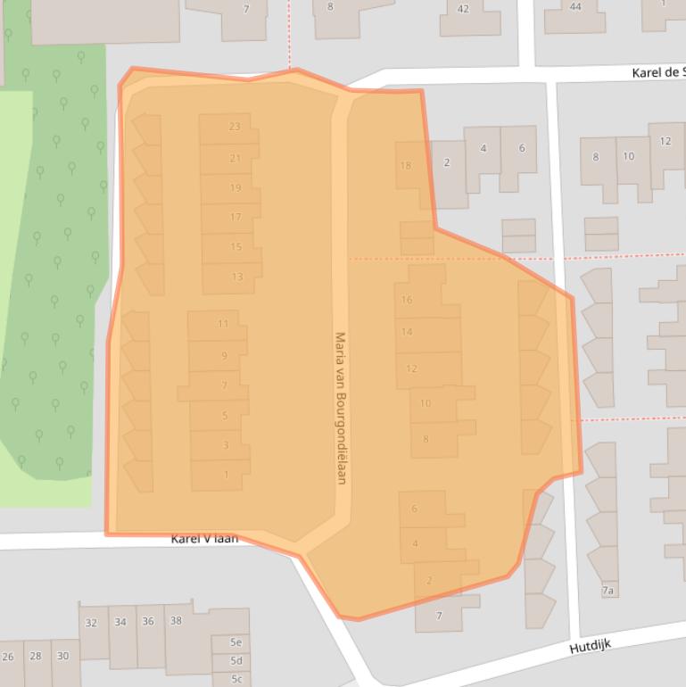 Kaart van postcodegebied 5583XE.