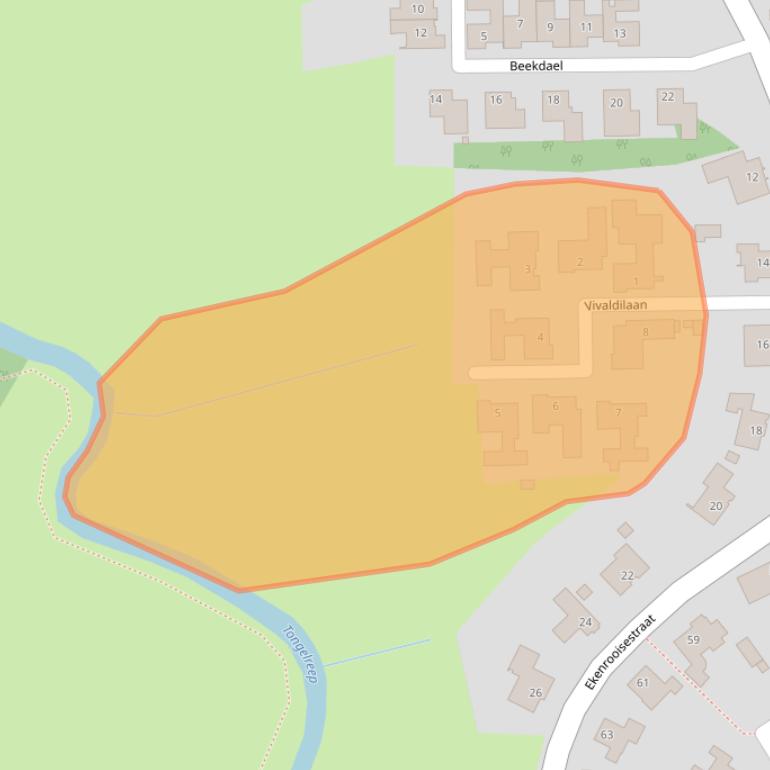 Kaart van postcodegebied 5583XJ.