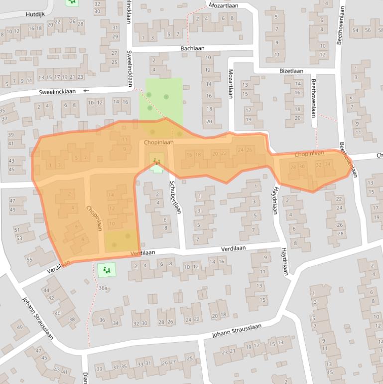 Kaart van postcodegebied 5583XV.