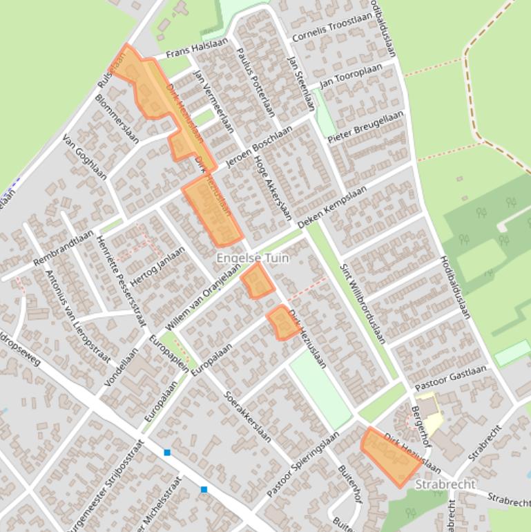 Kaart van postcodegebied 5591AA.