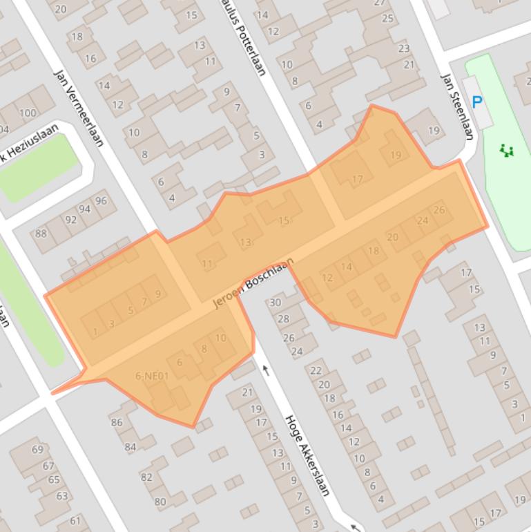 Kaart van postcodegebied 5591BB.