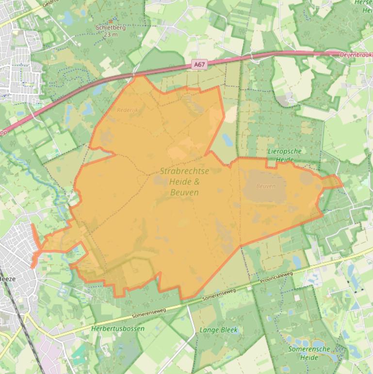 Kaart van postcodegebied 5591BP.