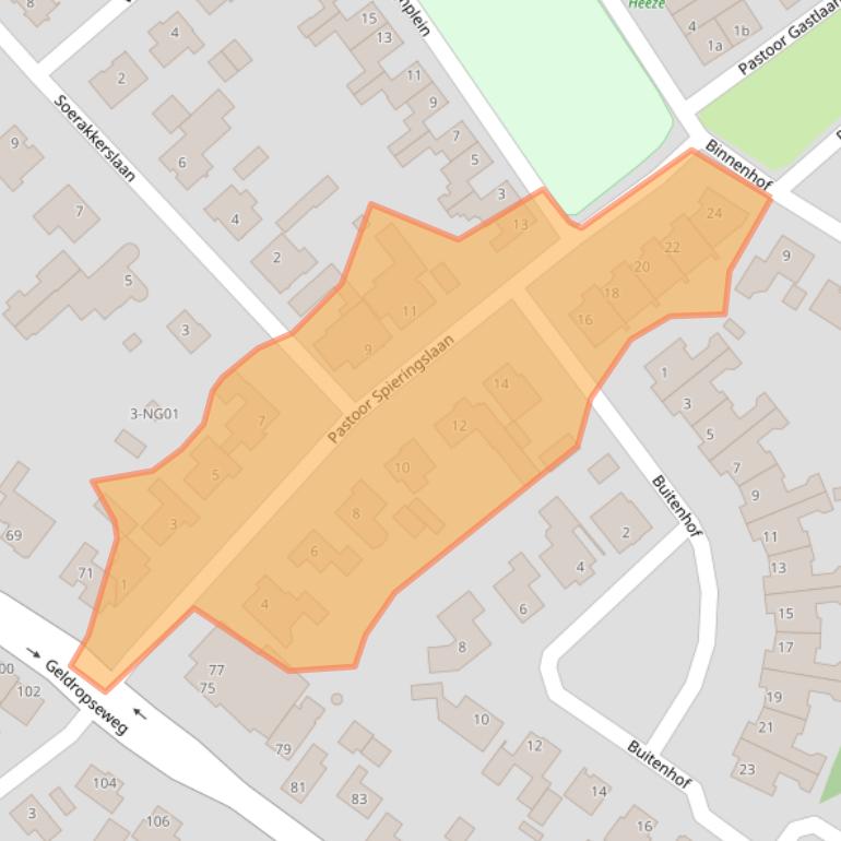 Kaart van postcodegebied 5591CT.