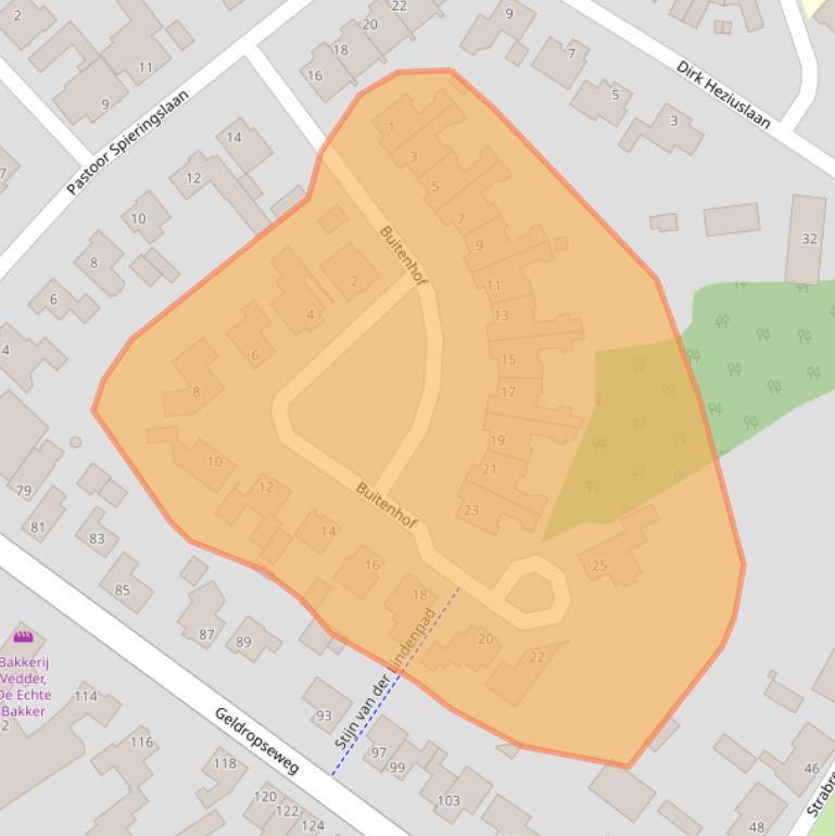 Kaart van postcodegebied 5591CV.