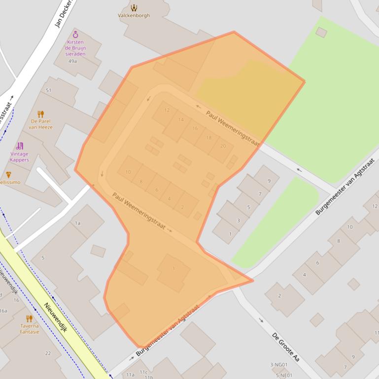 Kaart van postcodegebied 5591DC.