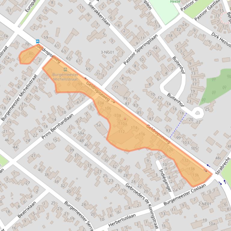 Kaart van postcodegebied 5591ED.