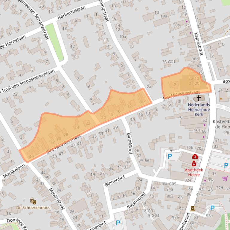 Kaart van postcodegebied 5591EX.