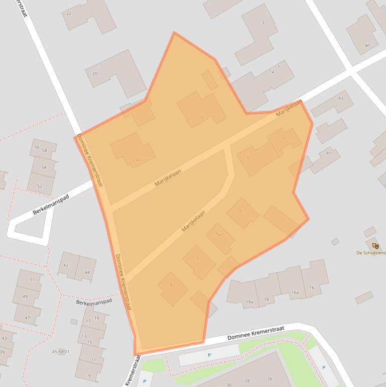 Kaart van postcodegebied 5591GJ.