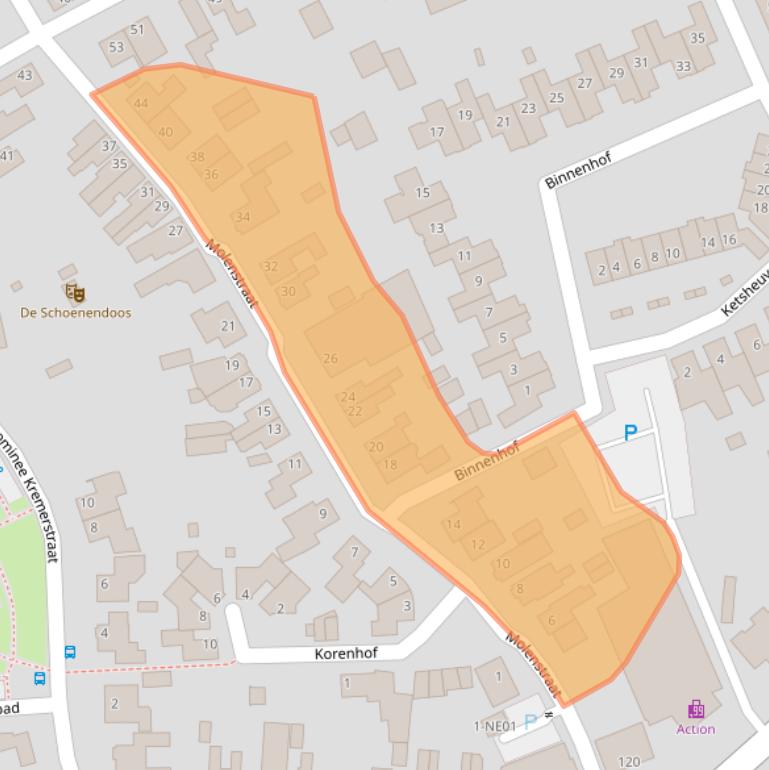 Kaart van postcodegebied 5591HB.