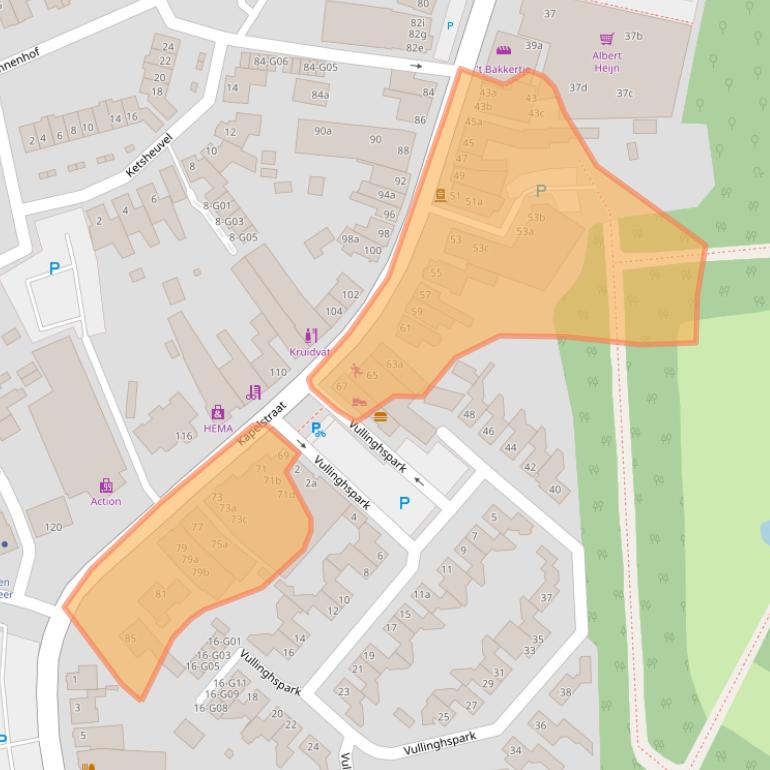 Kaart van postcodegebied 5591HD.