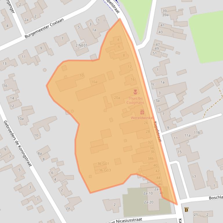 Kaart van postcodegebied 5591HE.