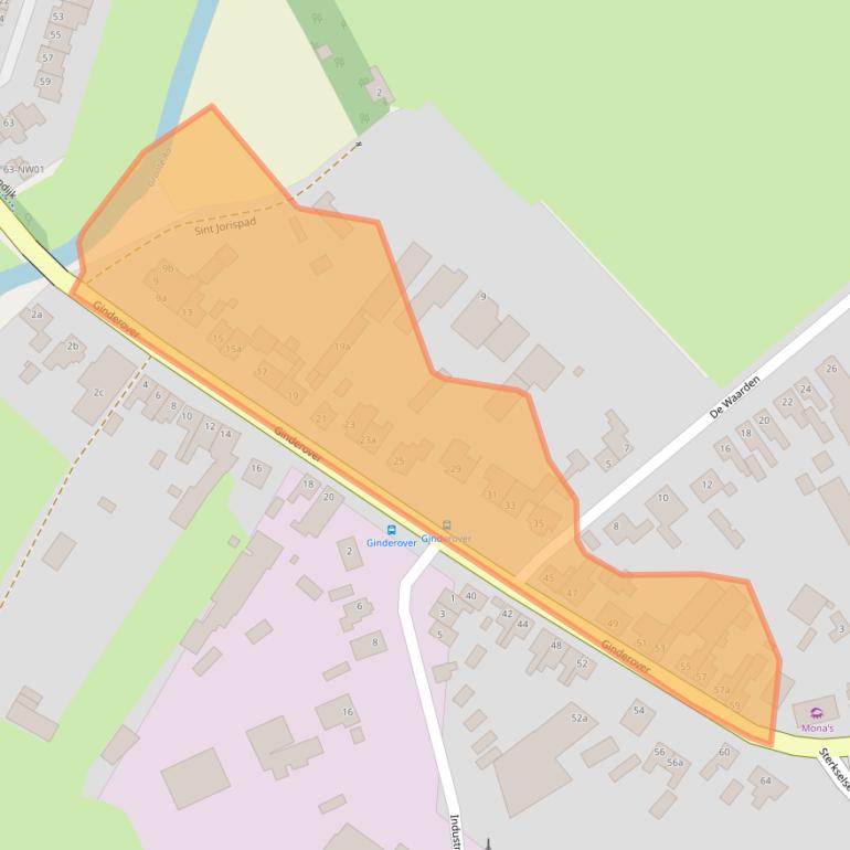 Kaart van postcodegebied 5591JM.