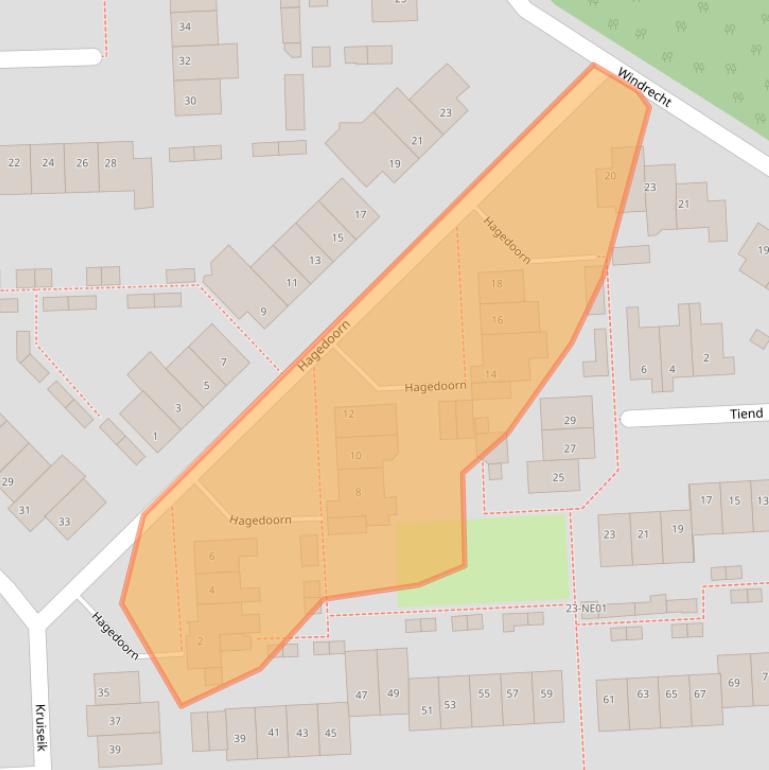 Kaart van postcodegebied 5591KT.