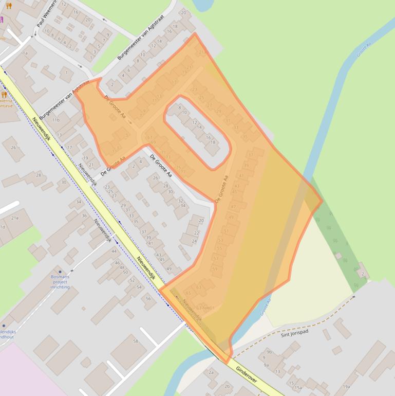 Kaart van postcodegebied 5591KX.