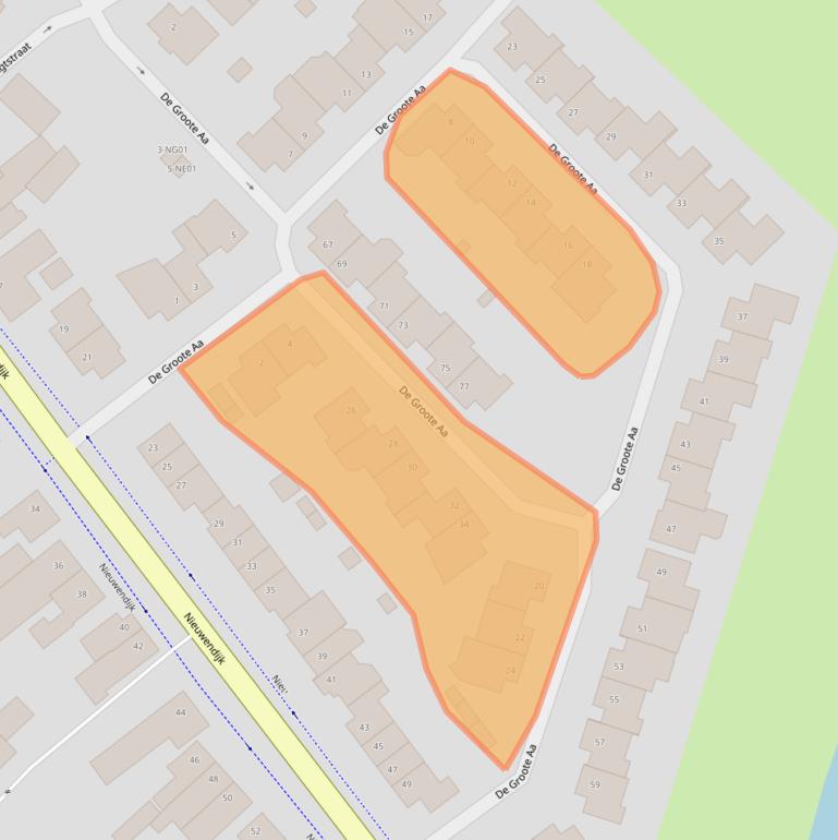 Kaart van postcodegebied 5591KZ.