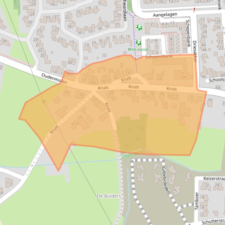 Kaart van postcodegebied 5591LA.