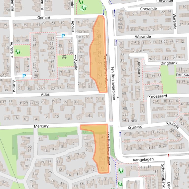 Kaart van postcodegebied 5591LB.