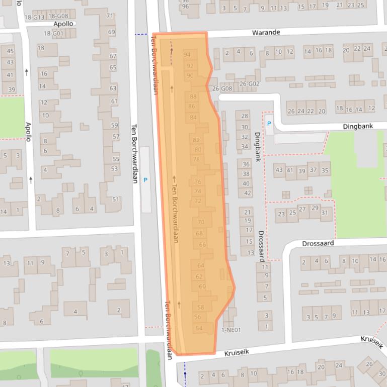 Kaart van postcodegebied 5591LC.